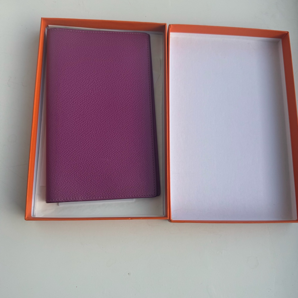 Hermes Bright Pink Check book Cover